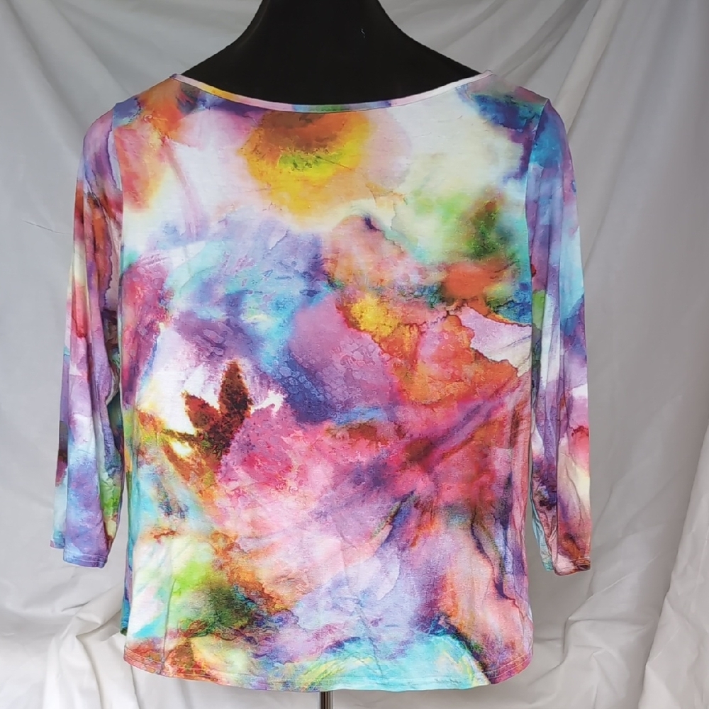 Multicolor Abstract Women's Top